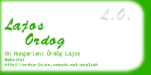 lajos ordog business card